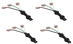 LED Dusk to Dawn Photocell 1 - angled view, molded electrical connector/junction box featuring multiple wire inputs