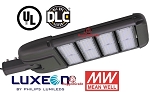 28,000 Lumen LED Street Light - Uses only 240 Watts - 5000K Color - With Photocell Optional - High Efficiency LED Outdoor Street Light. Versatile light can be Parking Lot Light or LED Area Light