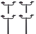 500W LED Stadium Lighting Package 1 - 3/4 view, black, led stadium lights featuring dual-head configuration