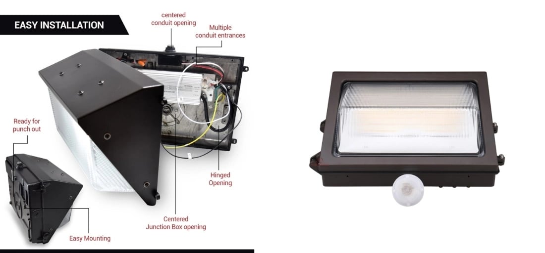 LED Motion sensor wall lights